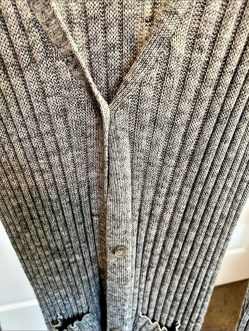 Wild Fable Ribbed Button-Front Cardigan in Gray Size Small - Picture 2 of 8